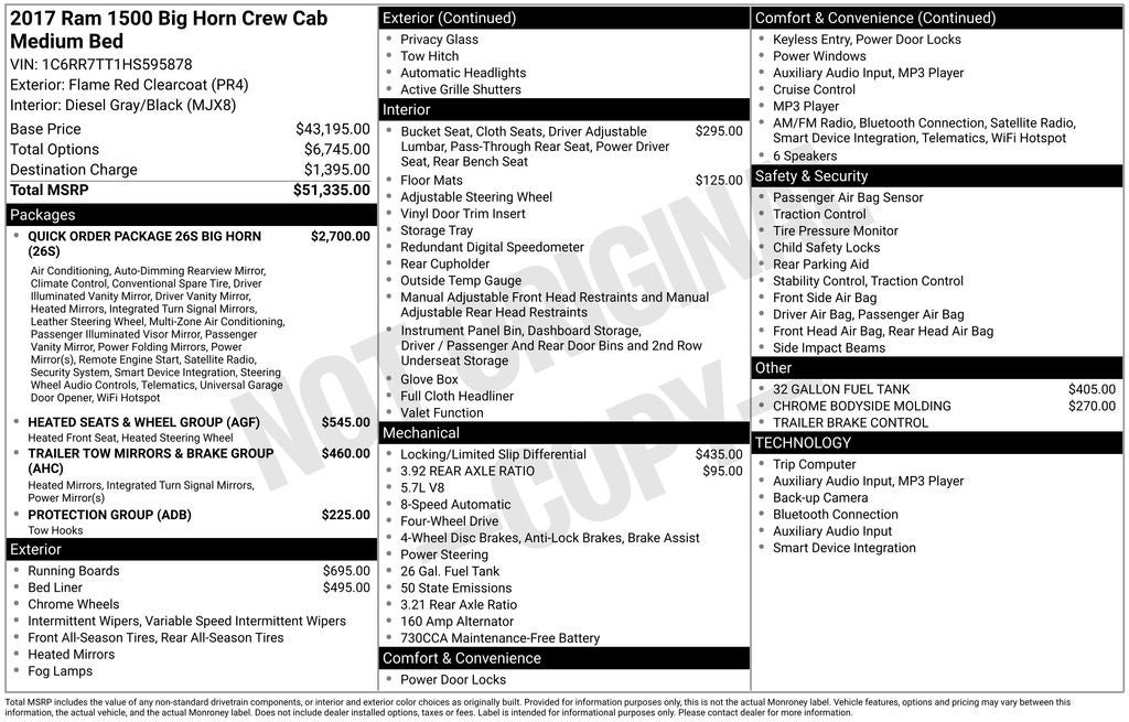 2017 RAM 1500 Big Horn