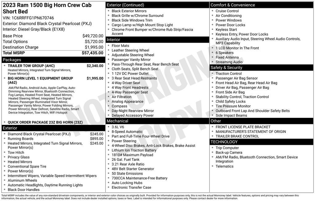 2023 RAM 1500 Big Horn/Lone Star