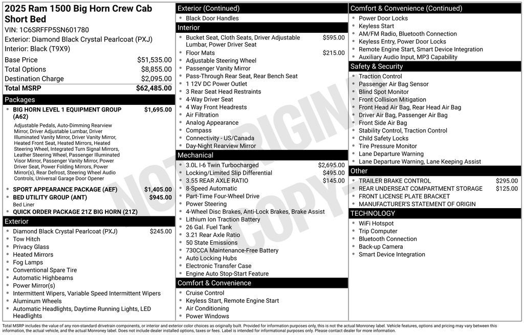 2025 RAM 1500 Big Horn/Lone Star