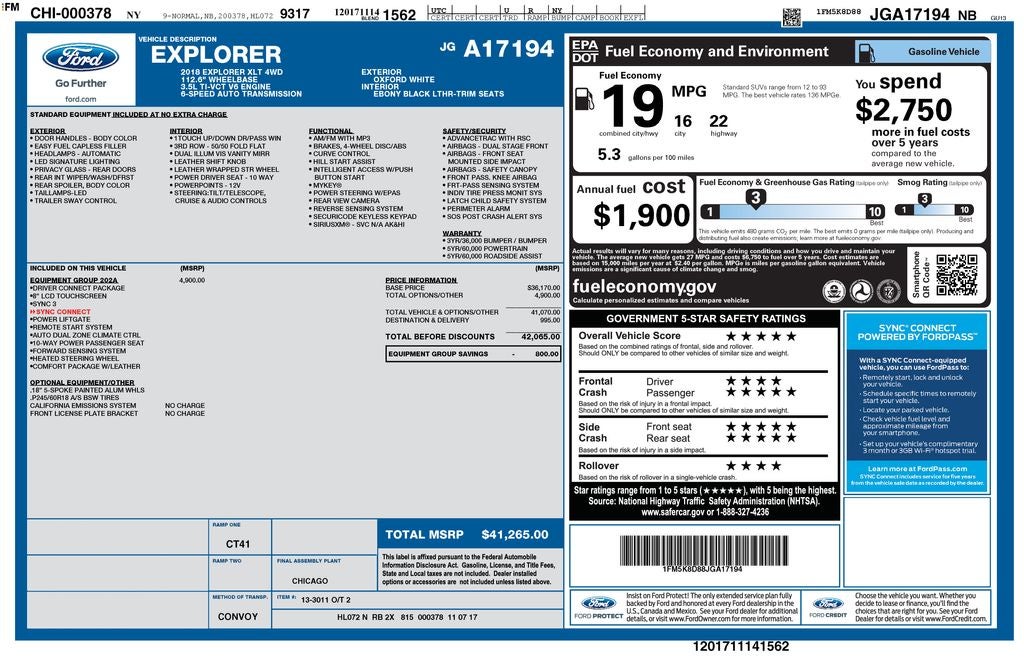 2018 Ford Explorer XLT