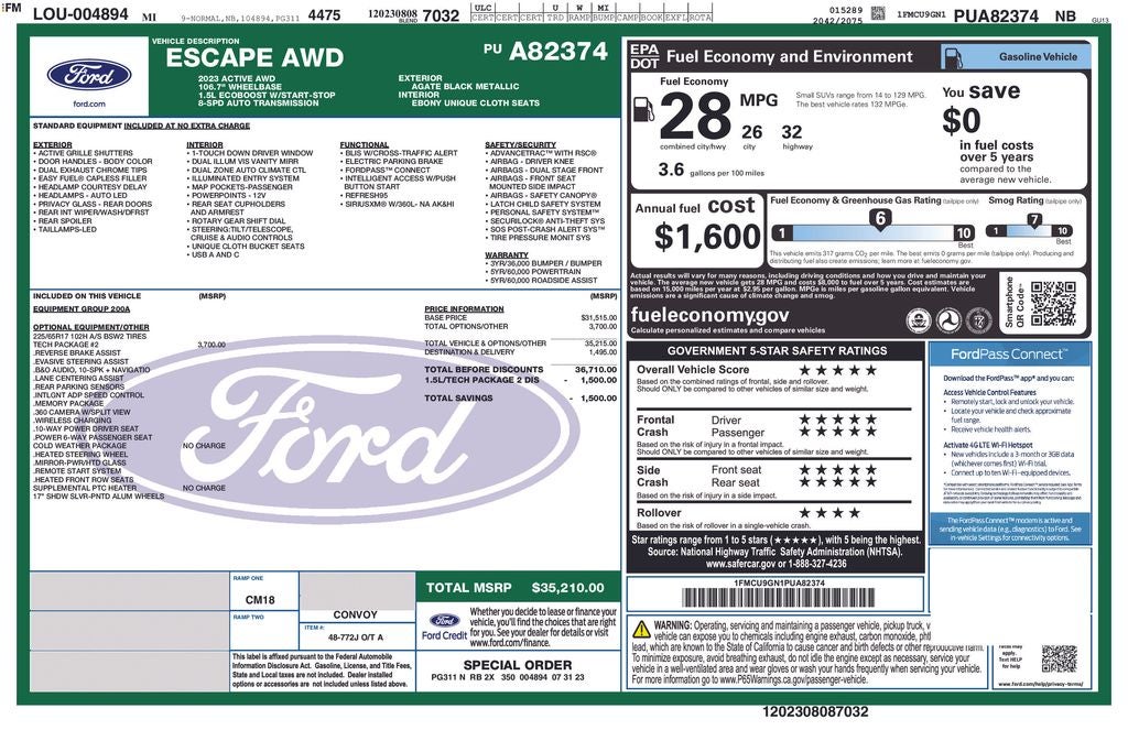 2023 Ford Escape Active