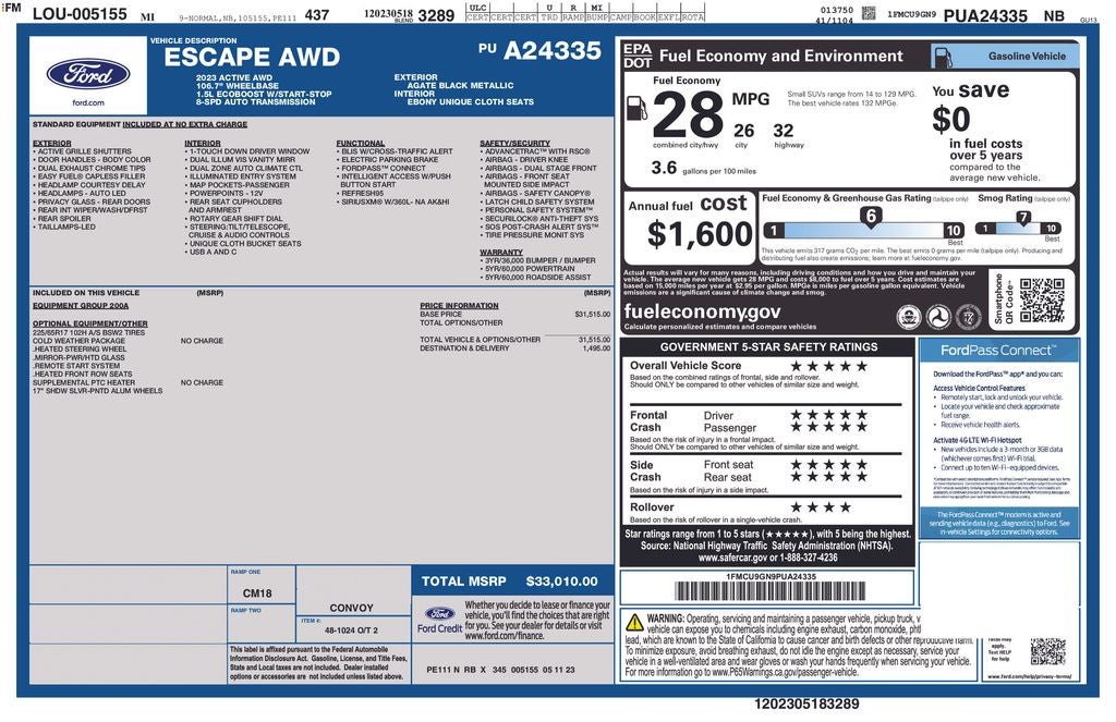 2023 Ford Escape Active
