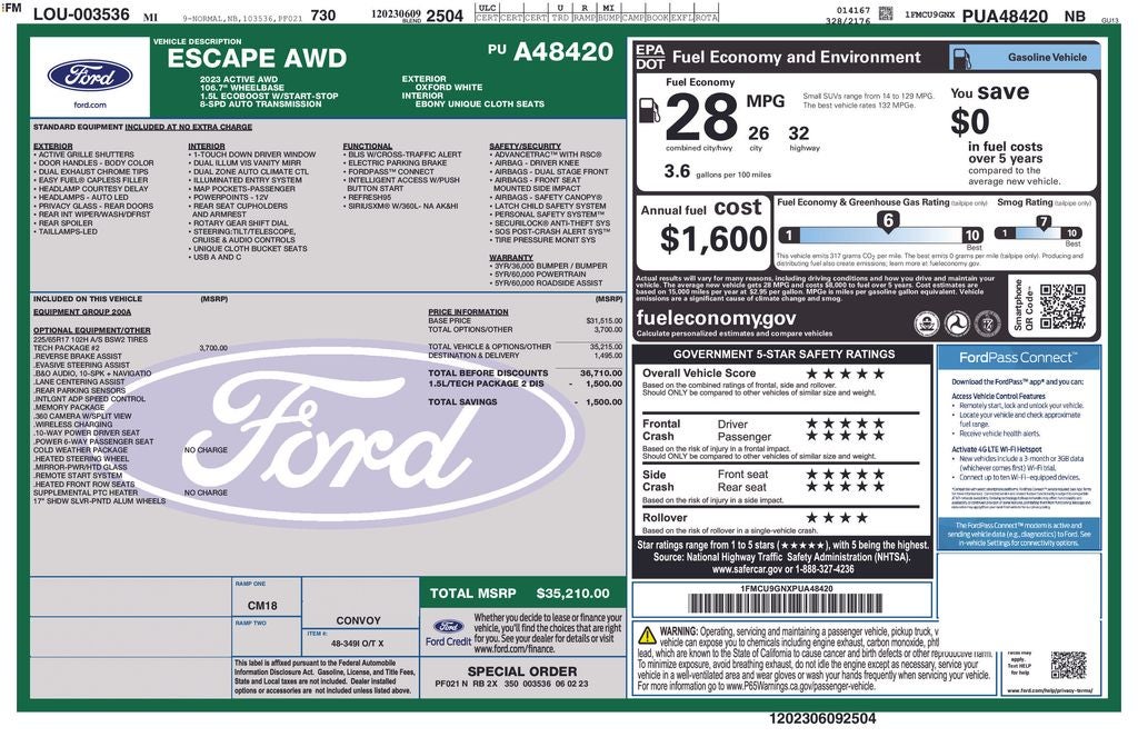 2023 Ford Escape Active