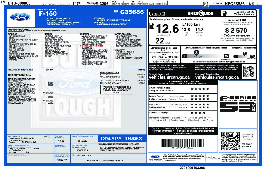 2019 Ford F-150 Limited