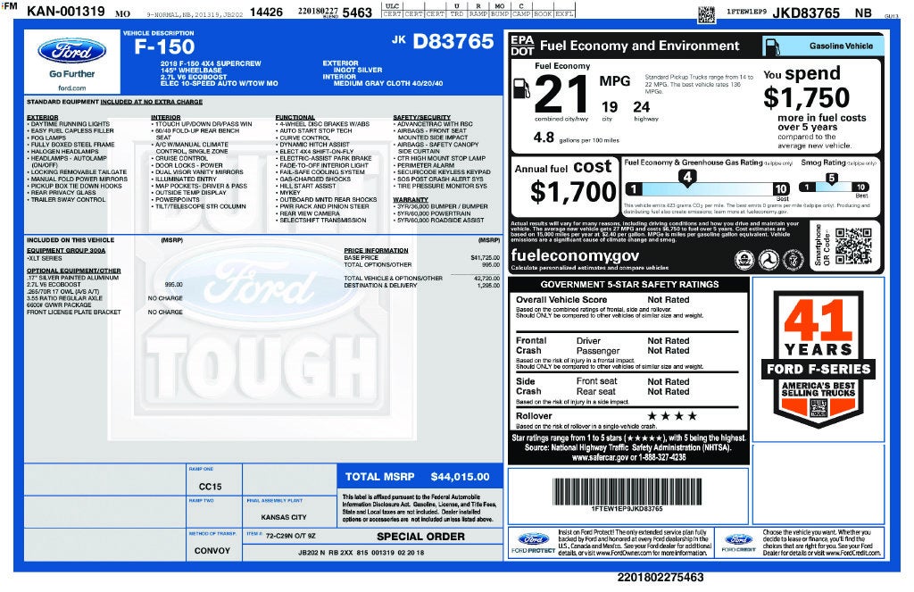 2018 Ford F-150 XLT