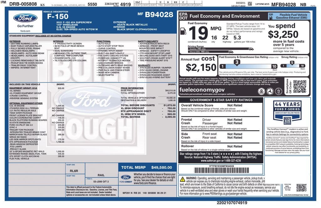 2021 Ford F-150 XL