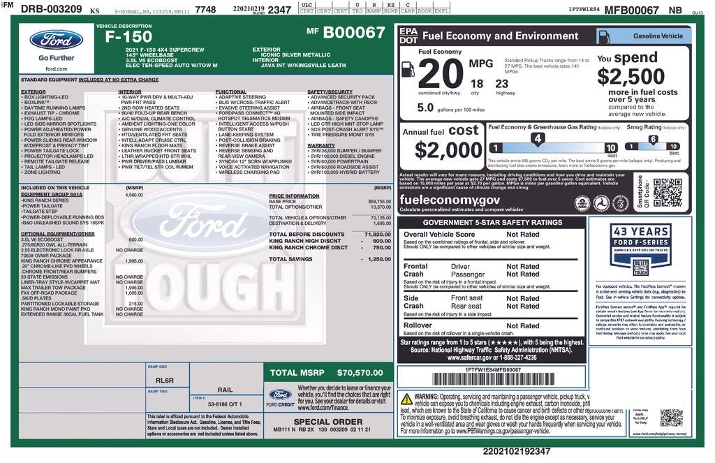 2021 Ford F-150 King Ranch