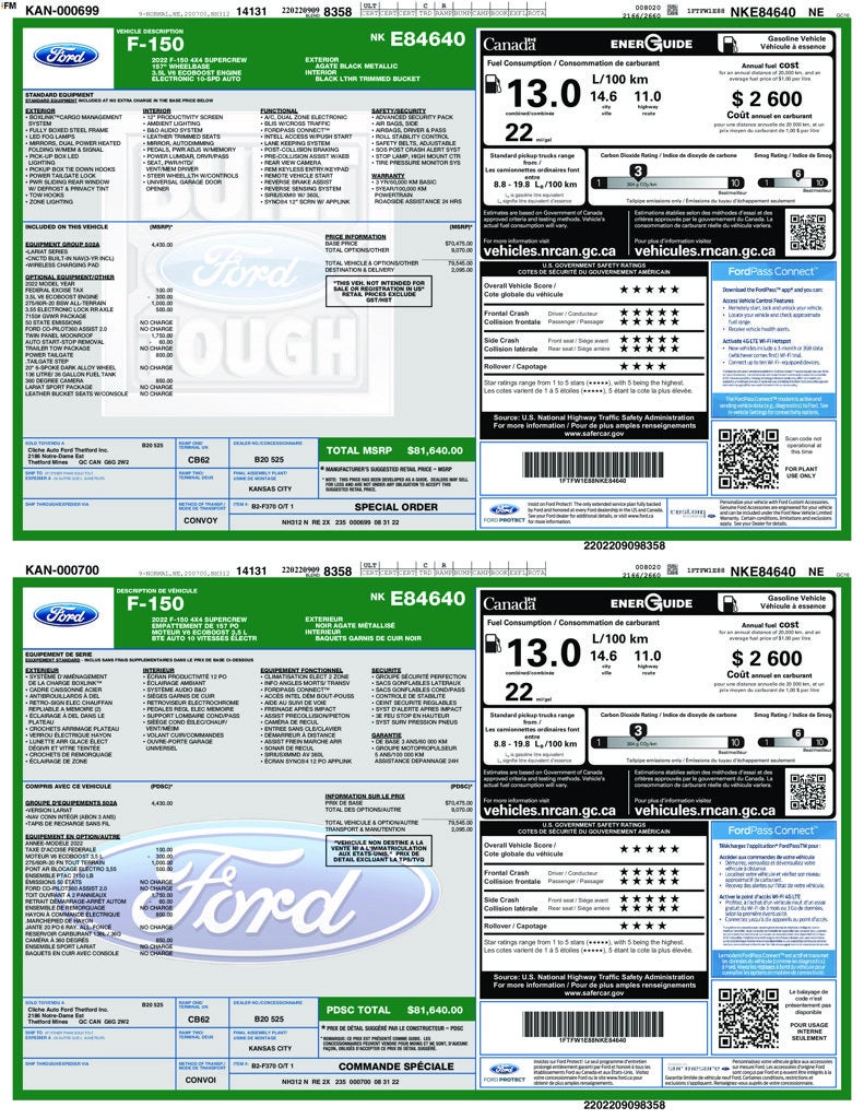 2022 Ford F-150 Lariat