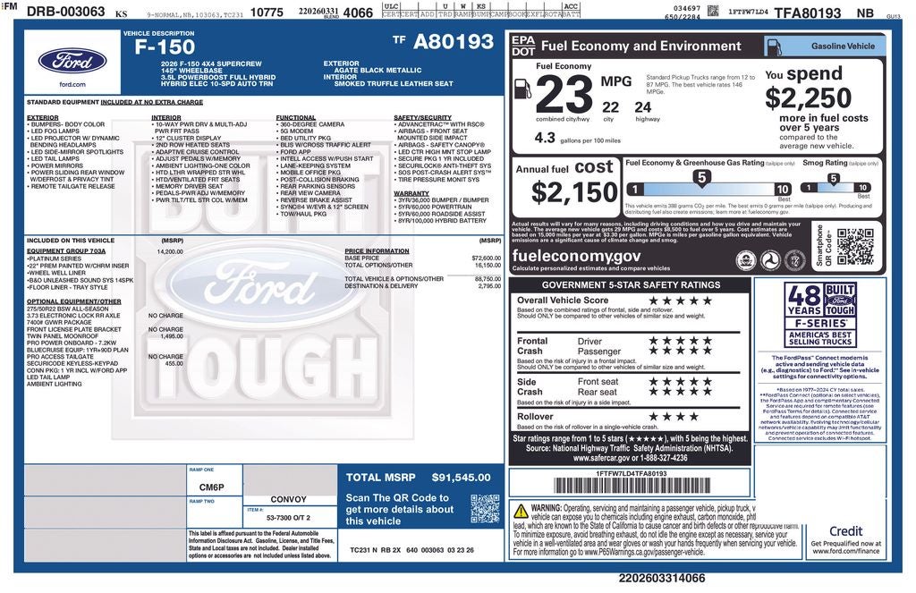 2026 Ford F-150 Platinum