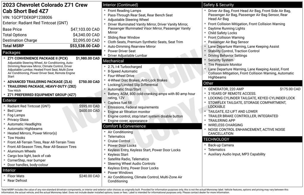 2023 Chevrolet Colorado Z71