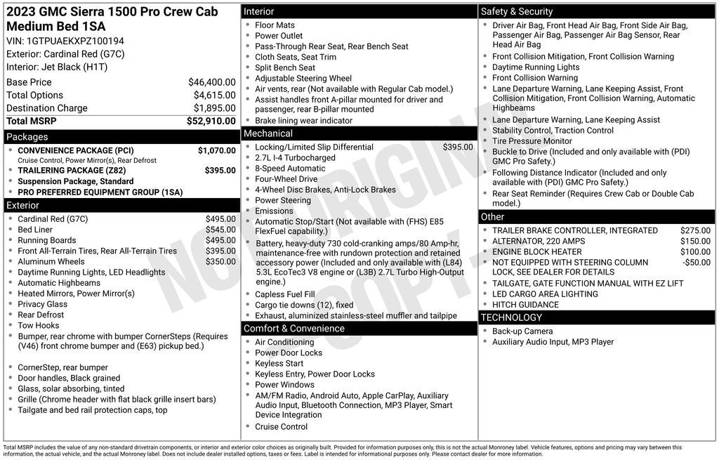 2023 GMC Sierra 1500 Pro