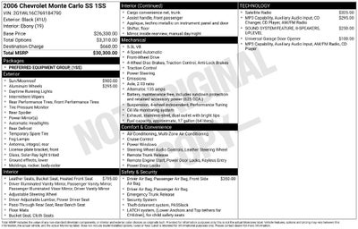 2006 Chevrolet Monte Carlo SS