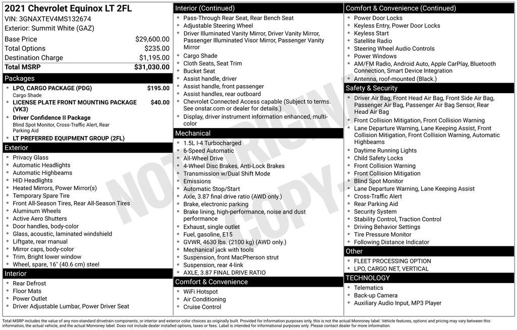 2021 Chevrolet Equinox LT