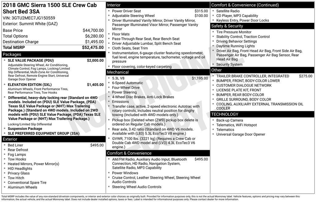 2018 GMC Sierra 1500 SLE