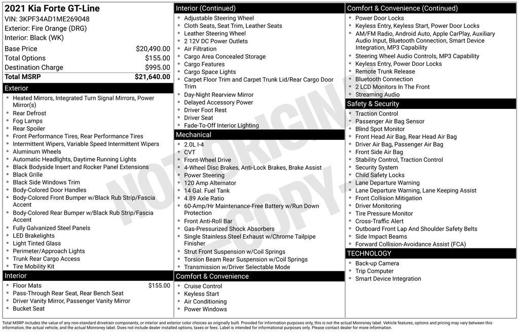 2021 Kia Forte GT-Line