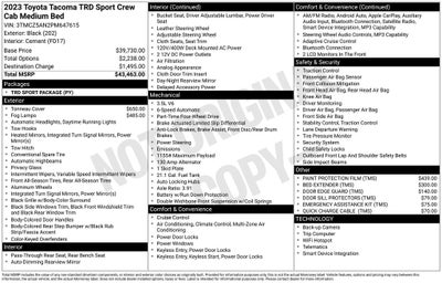 2023 Toyota Tacoma TRD Sport V6
