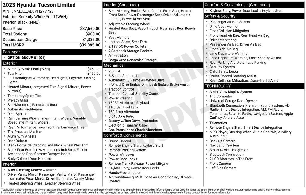 2023 Hyundai Tucson Limited