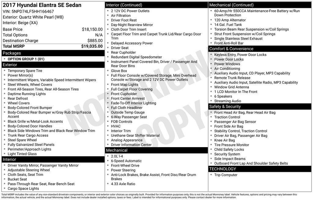 2017 Hyundai Elantra SE