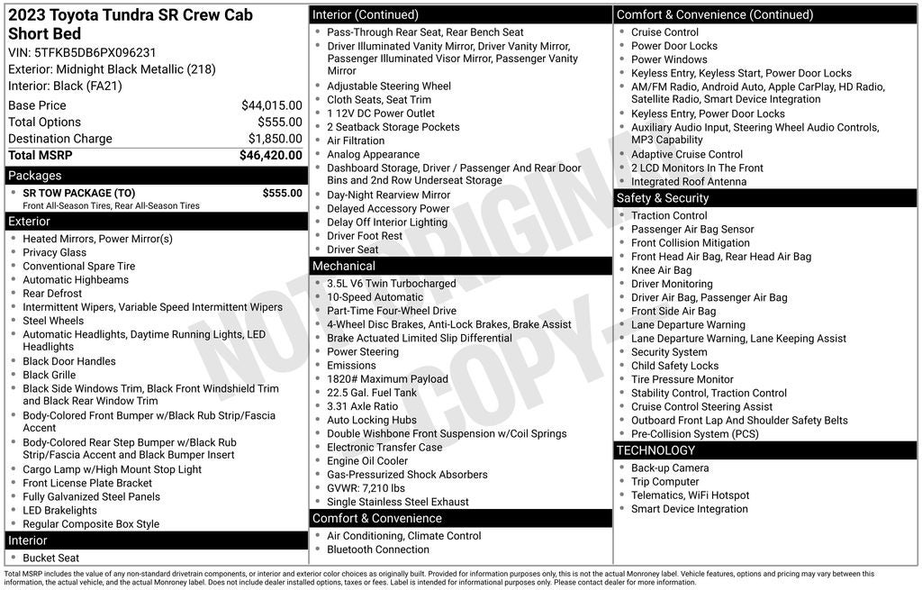 2023 Toyota Tundra SR