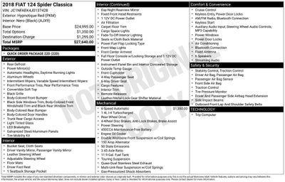 2018 FIAT 124 Spider Classica