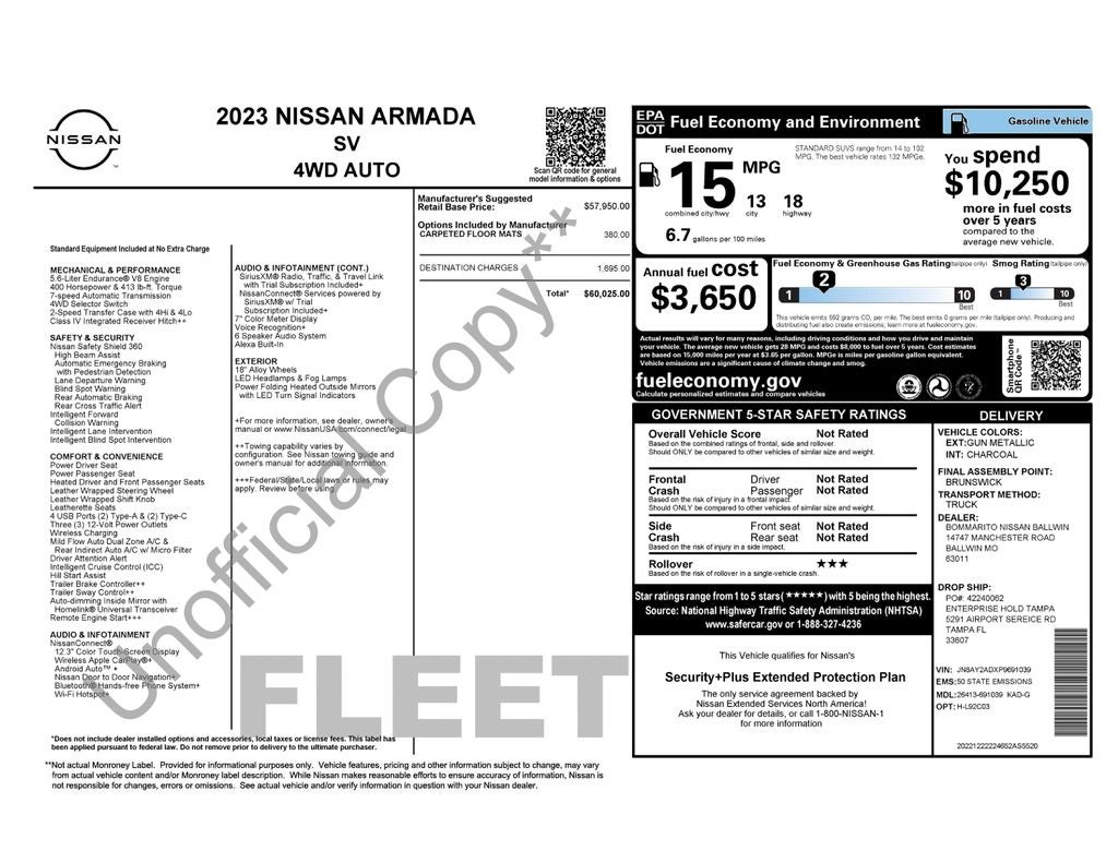 2023 Nissan Armada SV