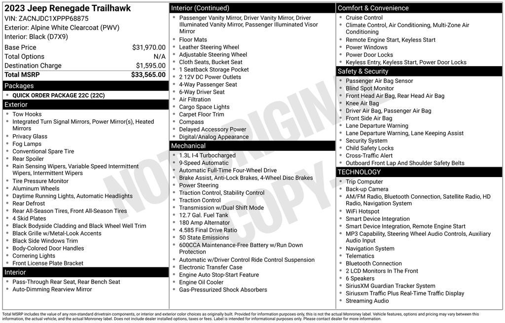 2023 Jeep Renegade Trailhawk