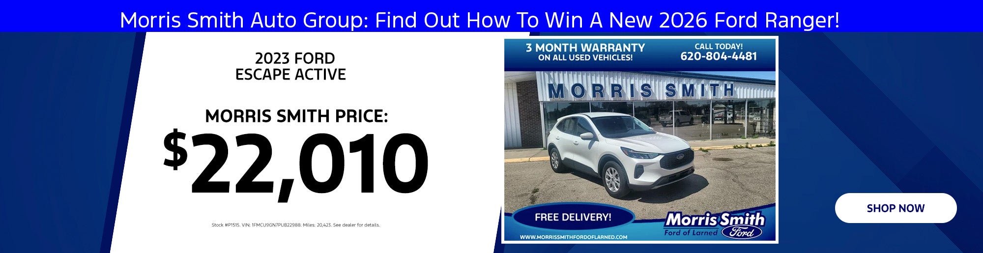 2023 Ford Escape For $22,010