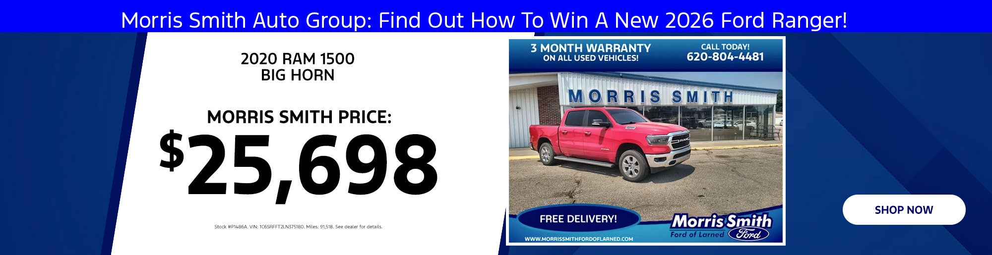 2020 Ram 1500 For $25,698